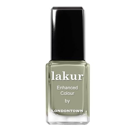 LONDONTOWN Lakur Nail Polish Green, Long-Lasting, Streak-Free, Chip-Resistant | 21+ Free Non-Toxic Vegan Nail Color, Strengthens & Hydrates Nails, 0.4 Fl Oz