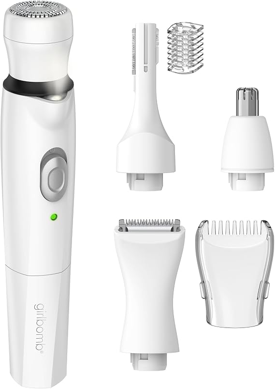 Conair Girlbomb Face/Body Trimmer for Women, Wet/Dry Use, 4 Attachments