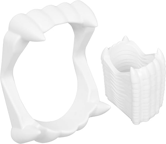 Halloween Vampire Teeth - 12 Pairs Vampire Fangs, Fake Teeth Fangs for Cosplay Party Props Halloween Costumes Vampire Accessories Party Favors