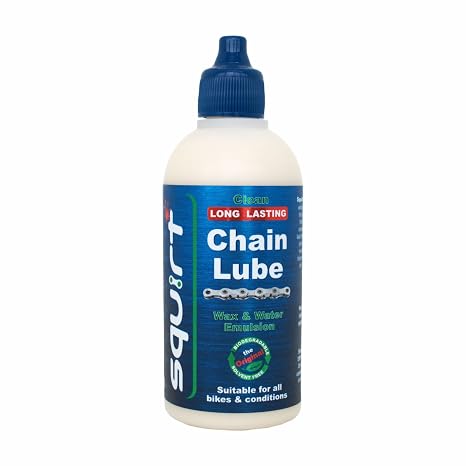 Squirt Chain Lube for Bikes 120 ml Long-Lasting Lubricant for All Bike Chains All-Weather Dry Bike Chain Lube to Reduce Noise & Chainsuck Bicycle Tools & Maintenance Aid | bike-oils