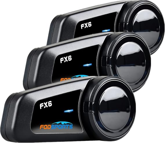 Save $11 on 1 Pack + 2 Pack Fordpsorts FX6 Motorcycle Bluetooth Headset Intercom 6 Riders Group Communication System