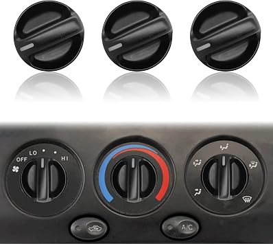3Pcs AC Heater Blower Fan Control Knob Compatible with 2000 2001 2002 2003 2004 2005 2006 Toyota Tundra Climate Control Knob 55905-0C010