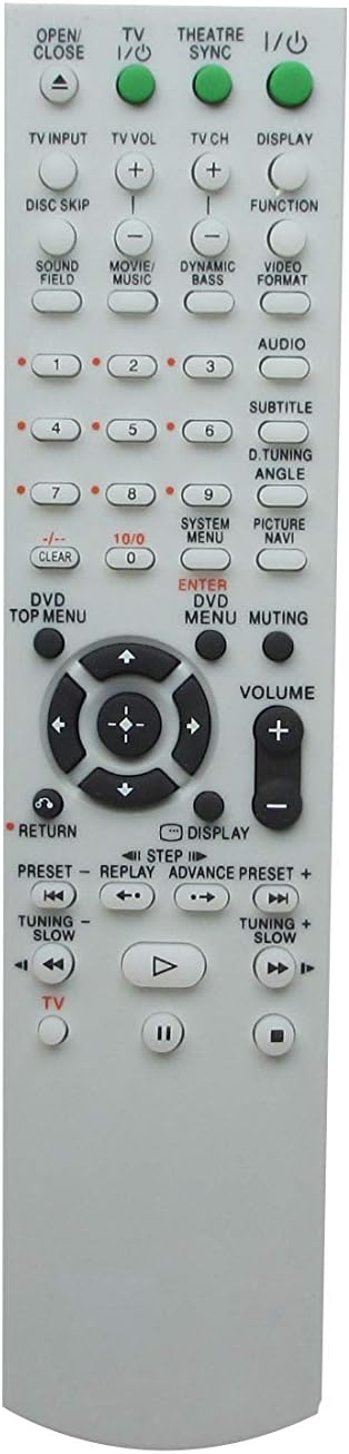 Remote Control for Sony DAV-DZ120K DAV-DZ710 HCD-HDX287WC HCD-HDX587WC DAV-DZ260 DVD Home Theater System
