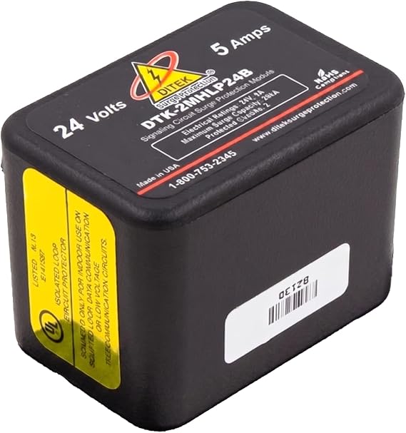 DITEK DTK-2MHLP24B Data & Signaling Circuit Surge Protection Module, Protects (2) Low Voltage Circuit Pairs Per Module, Multi-Stage SAD Technology Provides The Best Possible Protection