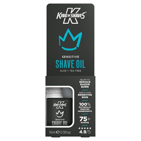 King of Shaves Sensitive Shave Oil Aloe Vera Tea Tree Travel 0.51 fl oz