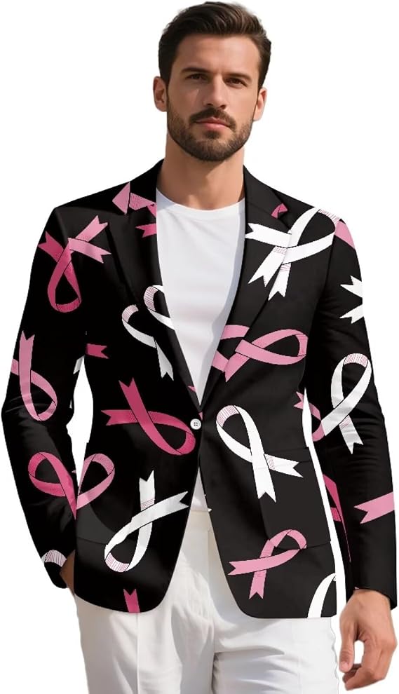 Blazer for Men One Button Notched Lapel Suit Jacket Casual Business Jackets Sports Coats Slim Fit Blazer