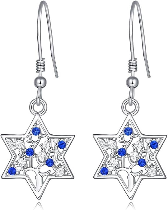 Sterling Silver Jewish Star Of David Tree Life Pendant Necklace For Women
