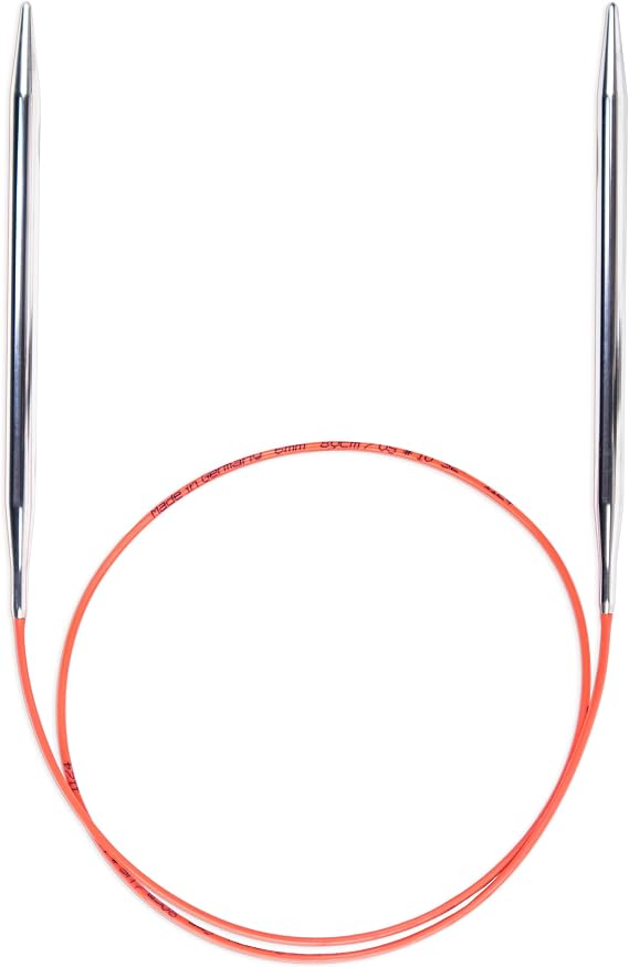 Gauge Essential Circular Knitting Needles, Fixed 40 Inch (100 cm) White Bronze Plated Brass Tips with Flexible Nylon Cord, US Size 5 (3.75 mm)