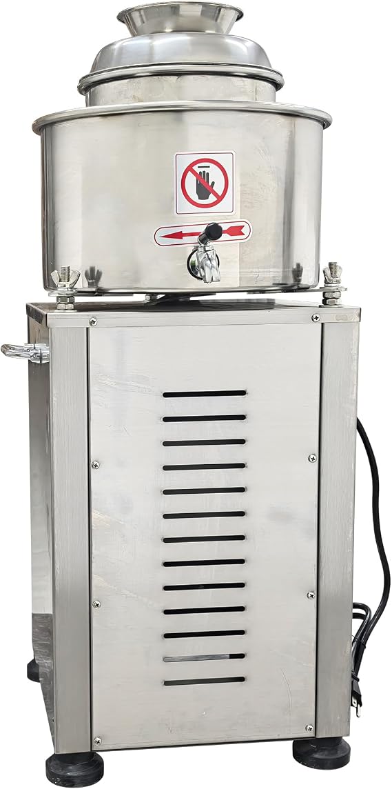 Meatball Beating Machine Stainless Steel Meat Puree Making Machine Meat Paste Grinder Electric Food Processor 7.87in Inner Cylinder Electric Meatball Mincer with 2 Blades 110V