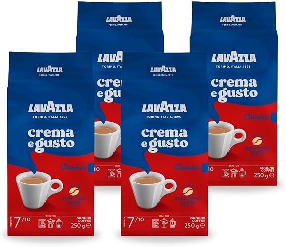 Lavazza Crema E Gusto Coffee 250 g (Pack of 4)