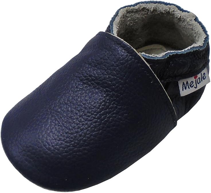 Mejale Baby Boy Shoes Soft Sole Leather Moccasins Infant Toddler Slippers