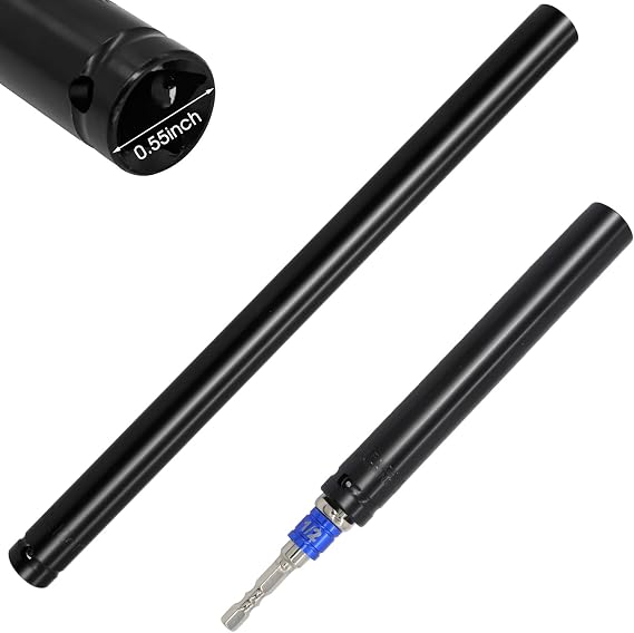 2 Pcs 9/16"(14mm) Power Nut Driver 6'' and 12'' Length, Nut Runner Hollow Socket with 1/4" Hex Shank, Fit Long Bolts and Ductwork