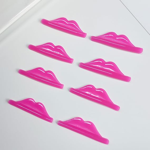 Troocolor Lash Lift Rods 2024 New Lip Shape Reusable Air Bubble Silicone Eyelash Perm Pads 4 Size C Curl Lash Lifting Shield DIY No Glue Required Self Sticky Lash Lamination Tool