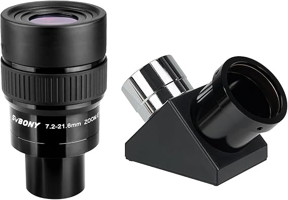 SVBONY SV191 Zoom Eyepiece Bundle with SVBONY SV221 90 Degree Diagonal Mirror