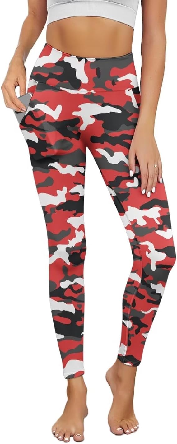 Yoga Pants Leggings with Pockets, High Waist Workout Leggings for Women Tummy Control Workout Yoga Pants