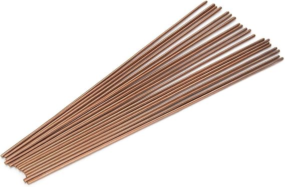 Changor Copper Welding Rods, Self Fluxing Brazing Rods Phosphor Copper Round Welding Wire for Repair Welding Brazing, Phosphor Copper Welding Rods, 20 Pieces DIY Hardware Tools