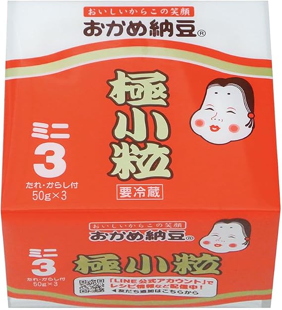 Refrigerated Takano Foods Okame Natto Extremely Small Grain Mini 3 with Sauce and Mustard 50g x 3P x 20 pieces