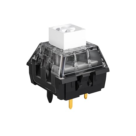 Kailh Box ホワイト V2 クリッキースイッチ メカニカルゲーミングキーボード用 | 5ピン 45gf プレルーブ 防塵 防水スイッチ ボックス V2 ホワイト、90個