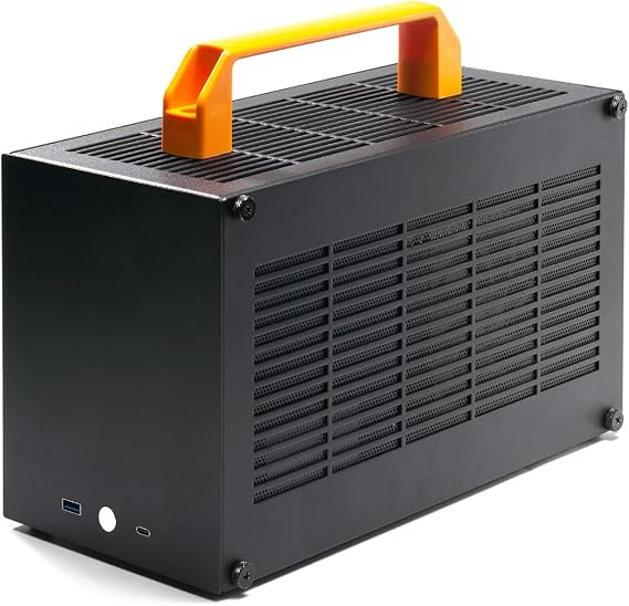 SGPC K49BL 8.3L Mini ITX Case, Portable SFF Chassis, Black Standard Edition