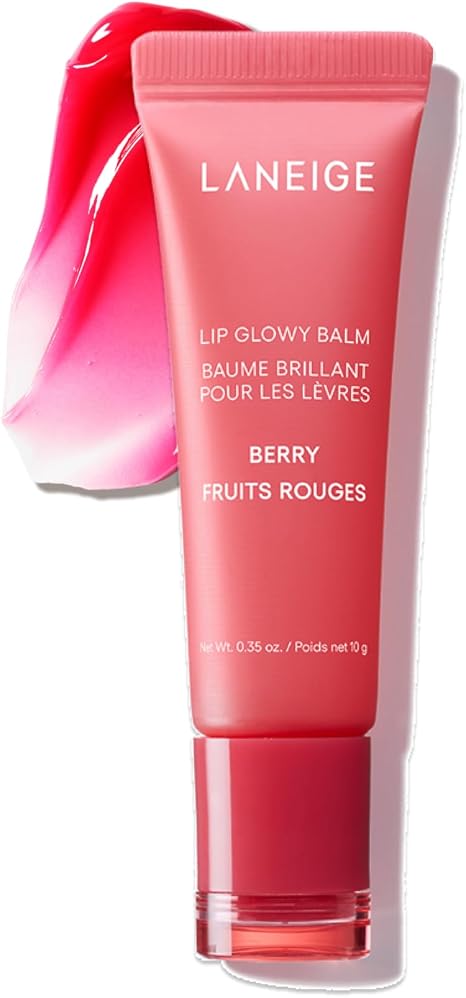 LANEIGE Lip Glowy Balm, Hydrating Korean Lip Balm with Murumuru Butter & Shea Butter, Lightweight Non-Sticky Glossy Finish, K-Beauty Lip Care, 10g
