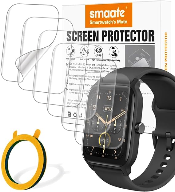 Screen Protector for IDW13 IDW15 IDW19, Compatible with of TOOBUR, VRPEFIT, Konitee, Gydom, IDW19 MILOUZ, TMHAI 1.8/'' VERYFIT Smart Watch, Soft TPU, 6-pack, Bubble Self-healing (IDW13SPTR88)