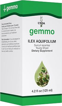 UNDA Gemmo Therapy Ilex Aquifolium | English Holly Young Shoot | 4.2 fl. oz.
