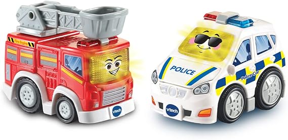 VTech Toot-Toot Drivers Rescue 2 Pack (Fire Engine &amp; Police Car), English