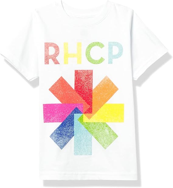 Red Hot Chili Peppers Kids' Official Red Hot Chili Peppers Colorful Asterisk White Toddler T-Shirt