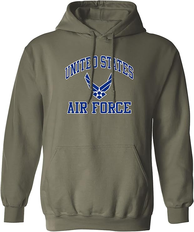 zerogravitee Air Force Wings Blue/White Adult Hooded Sweatshirt