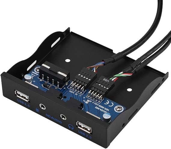 USB Front Panel, 2 USB 2.0+Mic+HD Audio Port Interface, 3.5" Floppy Front Panel USB Hub for PC Computer