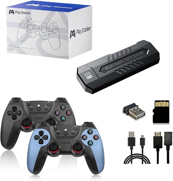 KoDeer X2 Pro 4K HD Retro Game Stick, Home TV Retro Game Console with 2 Wireless Controllers, HDMI Output, 25000+ Built-in Games (128GB)