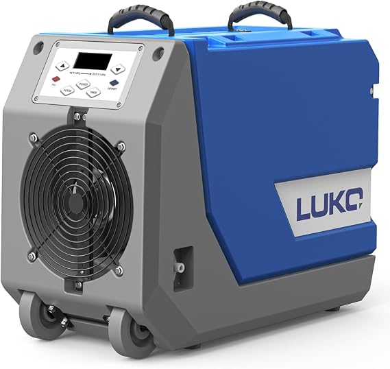 180 Pints Commercial Dehumidifier for Crawl Spaces & Basements with Pump & Drain Hose, Industrial Grade Water Damage Restoration for up to 7,500 sq ft, Auto Defrost, Memory, Blue