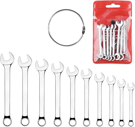 Mini Wrench Set Open End Wrench Combination Wrench Small Wrench Set, Metric and SAE (SAE)