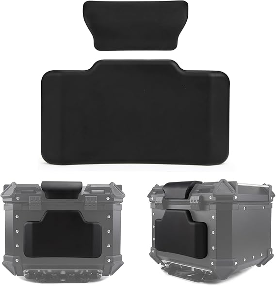PSLER Motorcycle Top Case Passenger Backrest Top Box Backrest Pad Universal | Motorcycle backrest with waterproof PU material for aluminum cases over 50L, delivers comfy support for daily or long riding