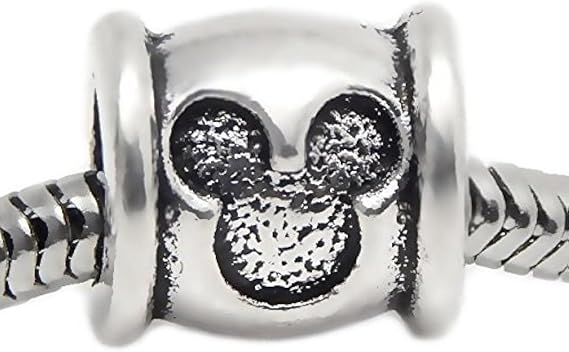 Mouse Head Barrel Charm Bead for Bracelets