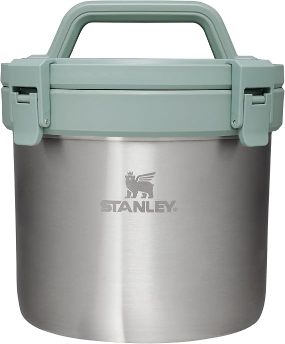 Stanley Stay Hot Camp Crock | 12 Hours Hot, 16 Hours Cold | Portable Camping Pot with Leakproof Locking Lid | Insulated, Packable Travel Food Container | BPA-Free | Shale