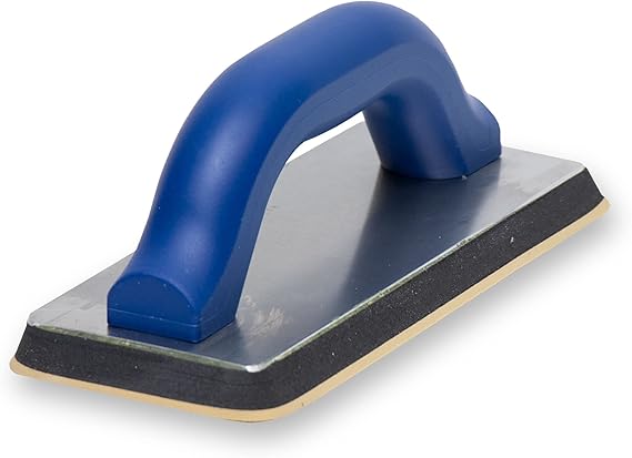 MARSHALLTOWN Tile Grout Float, 9 x 4 Inch, Assembled in USA, Flooring Tool | 9 x 4 Inch Gum Rubber Pad on Aluminum Backing, Plastic Handle, Beveled Edges for Ceramic and Stone Tile, 43