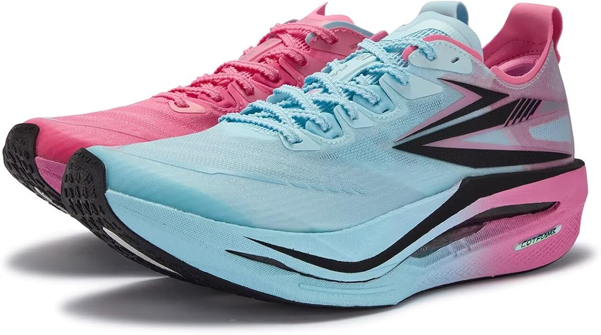 361 Flame 5.0 Running Shoes for Men Wide Foot Sneakers Lightweight,Breathable,Cushion,Carbon Plate Running Shoes for Professional Race,Marathon Training Shoes,Zapatillas para Hombres profesionales