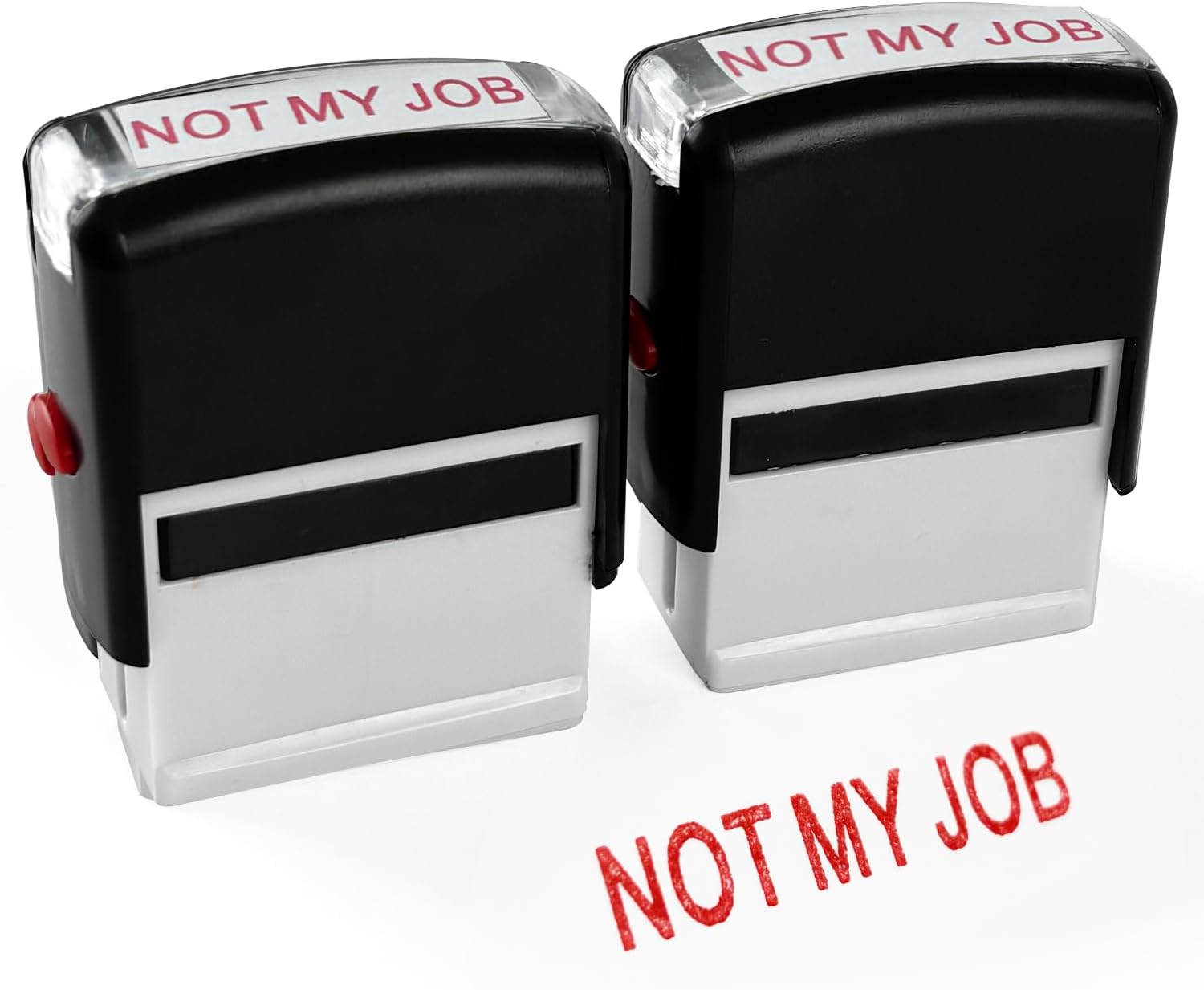 2 Pack Not My Job Stamp Self Inking Rubber Stamp Office Stamp Red Ink Business Stamp Novelty Message Stamp for Office Staff Coworker Teacher Gifts