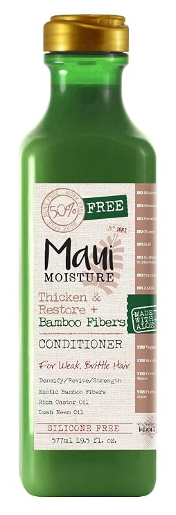 Maui Moisture Thicken and Restore Bamboo Fibers Conditioner, 19.5 Ounce
