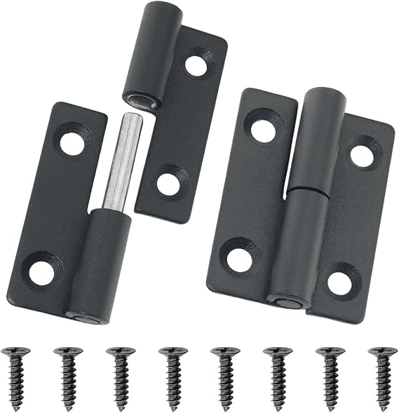 2PCS 50x36x2mm Black Lift Off Hinge Stainless Steel 304 Lift Off Hinges Detachable Slip Joint Small Flag Hinges Rising Butt Door Hinges, Left Handedness