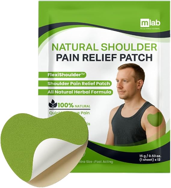 FlexiShoulder Transdermal Herbal Warming Shoulder Relief Patch - 12 Pack