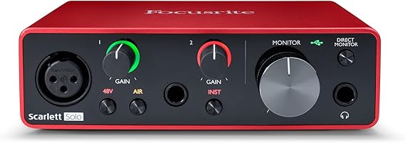 Focusrite Scarlett Solo 3rd Gen USB-C Audio Interface