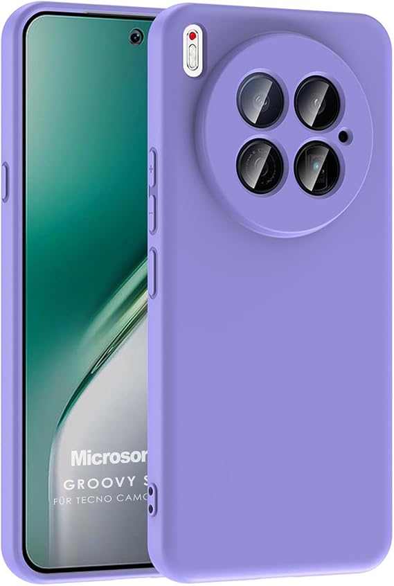 Microsonic TECNO Camon 40 Premier 5G Kılıf Groovy Soft Lila [Camon 40 Premier 5G ile Uyumlu Kılıf - Lila]