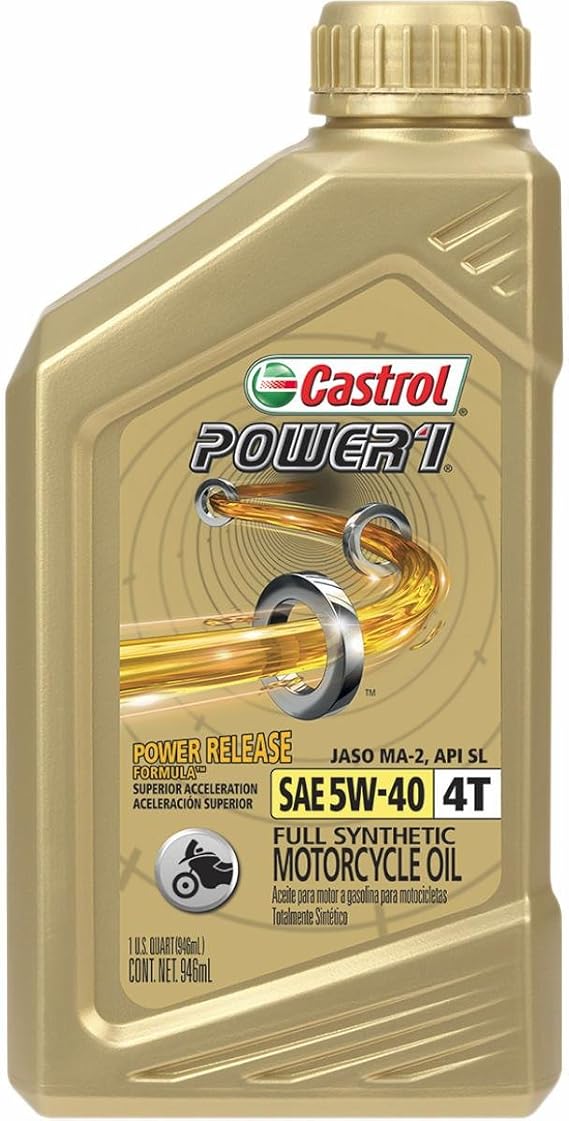 Castrol Power 1 Racing 4T Motorcycle Oil - 5W40-1qt. 06113