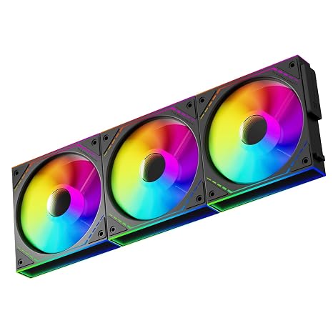 TR-Thermalright TL-M12Q-S X3 120mm CPU PWM Fan-Wireless Splicing,2000RPM Silent Cooling,Black CPU Fan 3-Pack-Infinite Mirror Light Effect ARGB,Can be Paired with Chassis/CPU Cooler