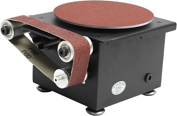 Mini Belt Disc Sander, 3-in-1 Multi-function Sander,Adjustable Speed Electric Sander,6-Inch Sanding Disc and 1.2 x 15-Inch Sand Belt Bench Grinder Fit for DIY Grinding of Metal, Wood, Aluminium