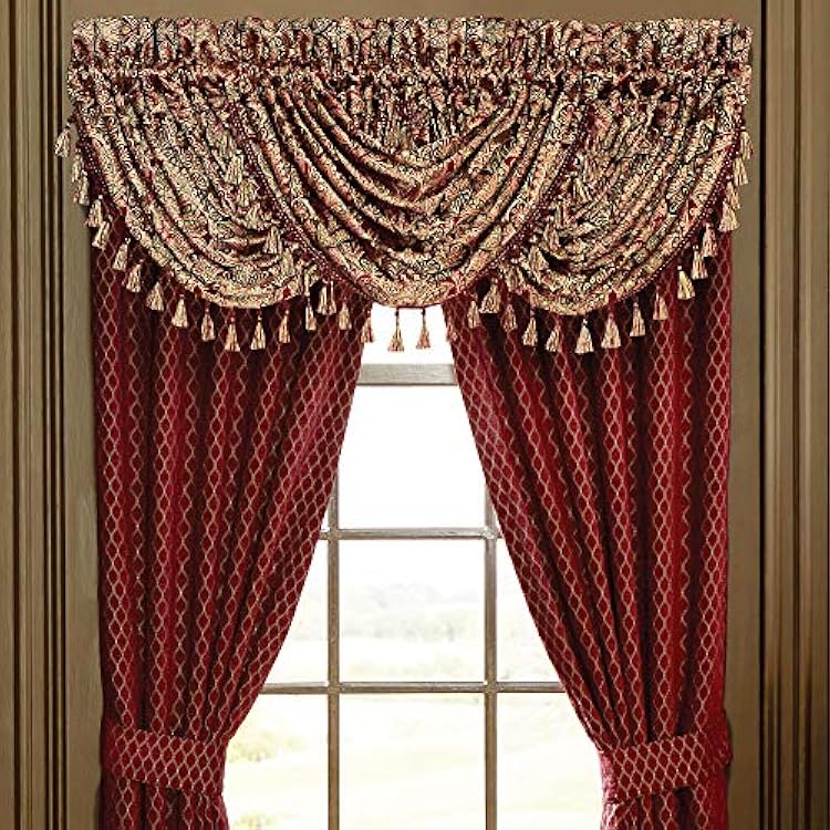 Croscill Roena Valance, Burgundy