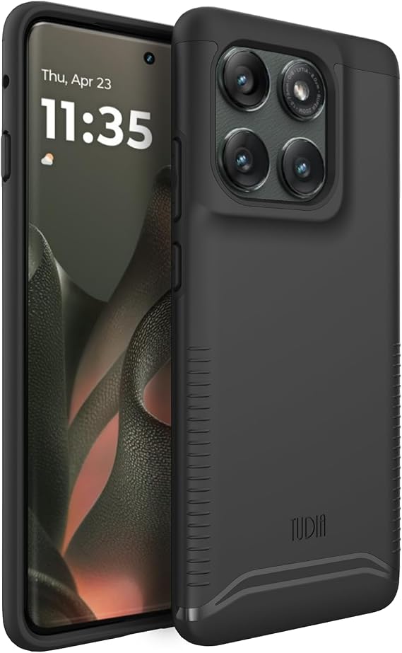 TUDIA Merge Designed for Motorola Edge 2025 Case - Matte Black