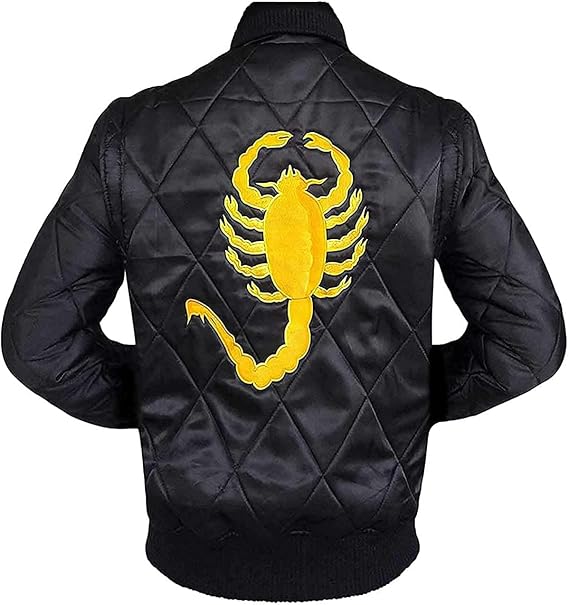 Mens Scorpion Design Drive Bomber Style Gosling Halloween Jacket For Men